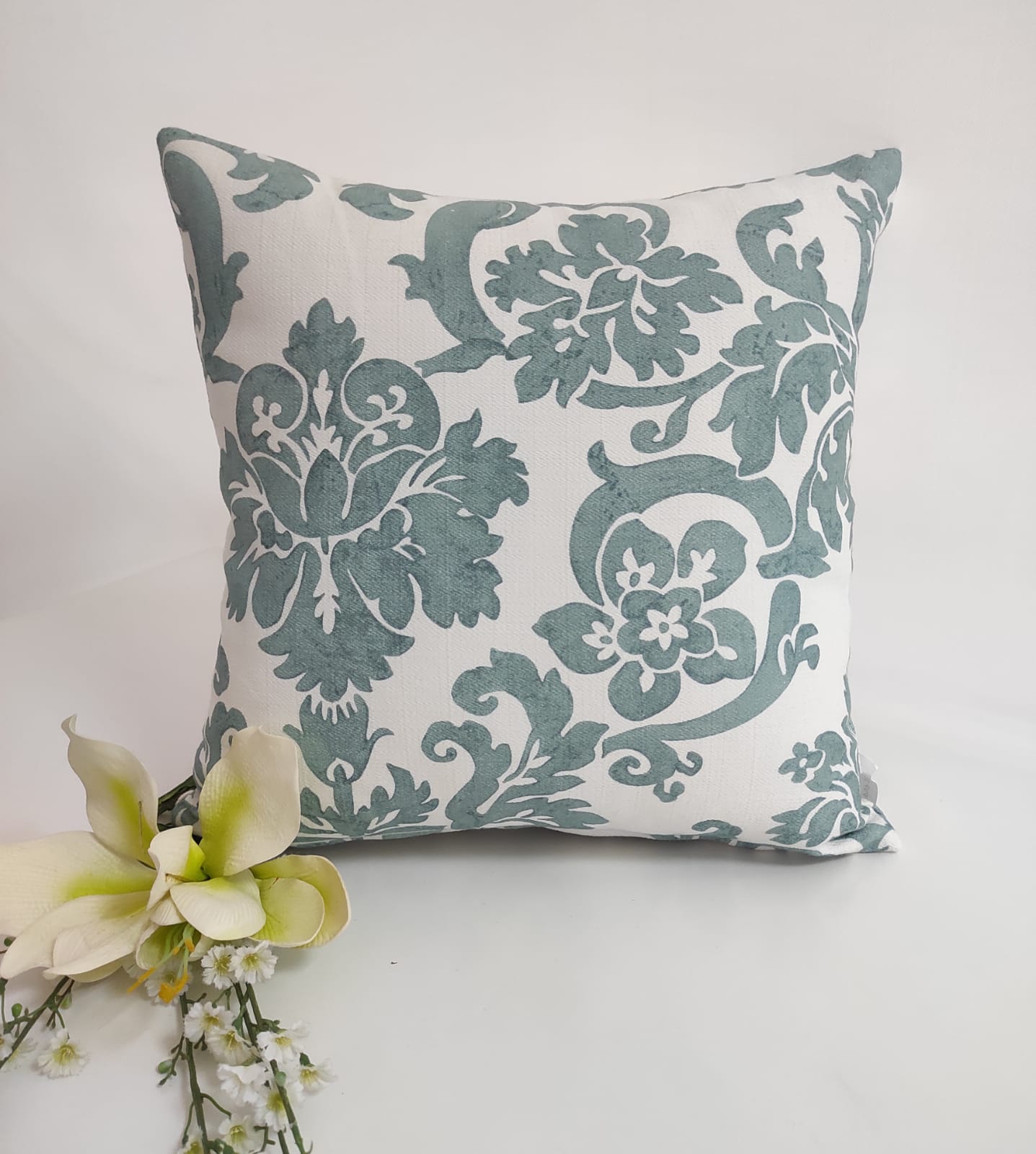 COJIN CARRERAHOME FLORAL VERDE 45X45 C/RELLENO